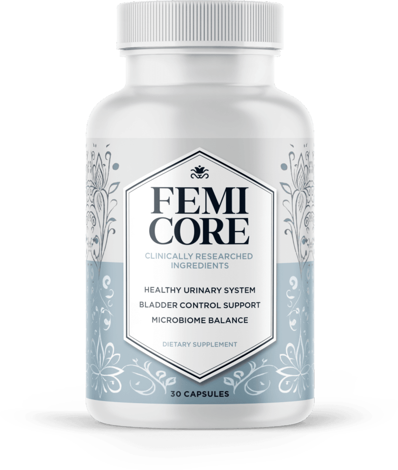 FemiCore official supplement bottle for healthy bladder and feminine wellness support